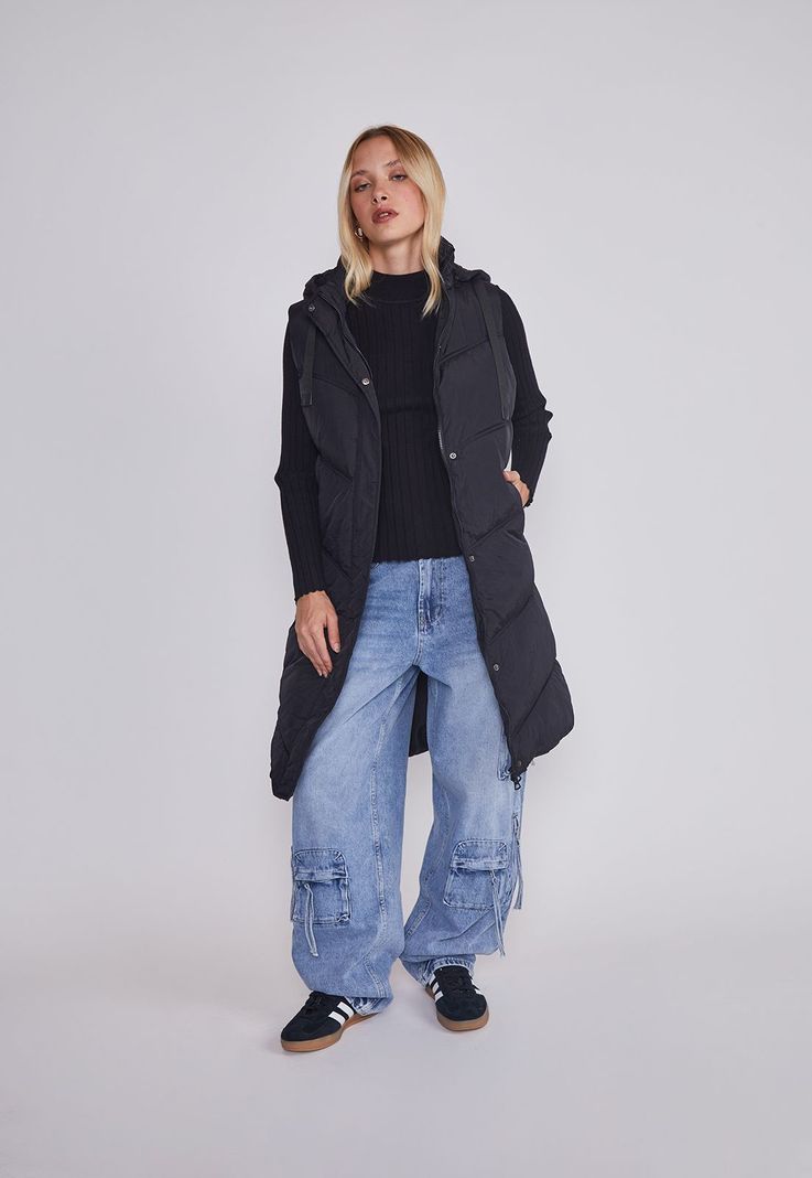 Parka Mujer Acolchada Negro Sioux-4