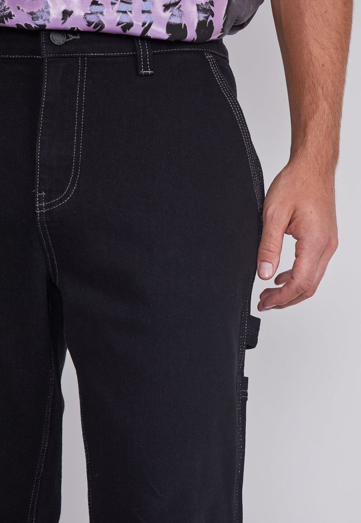 Jeans Hombre Carpintero Negro Sioux-1