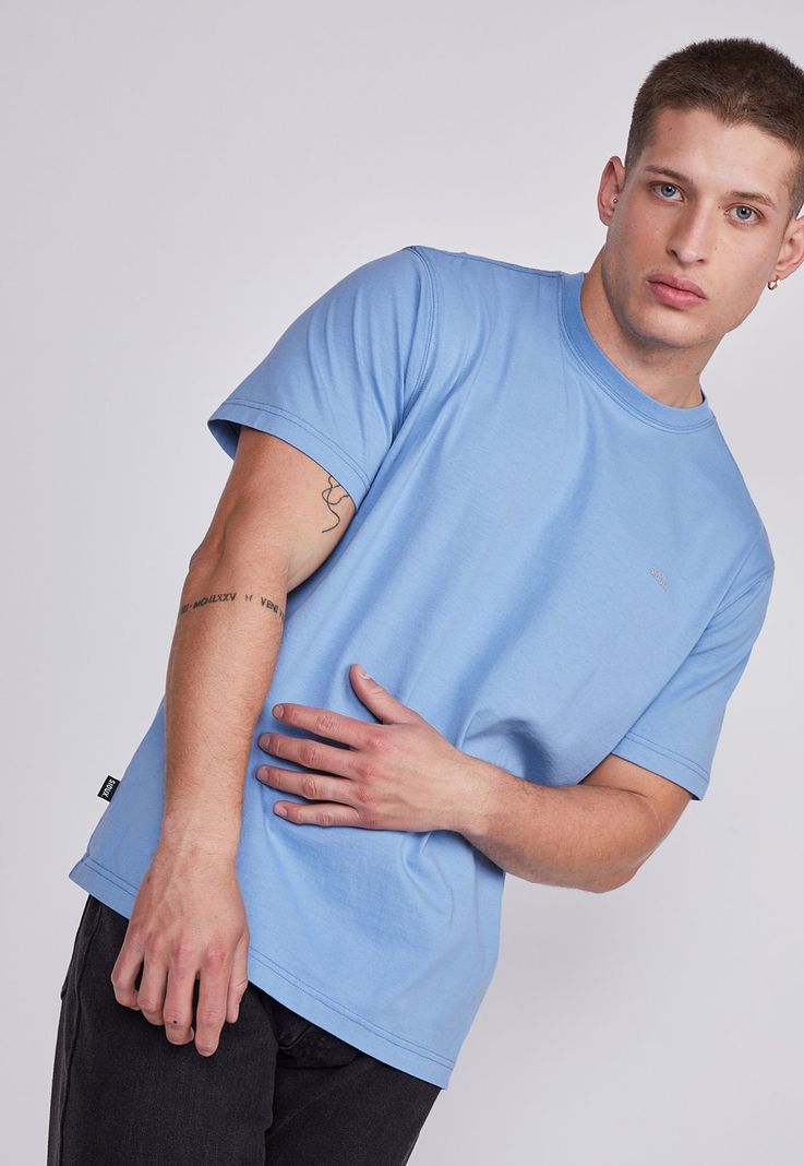Polera Hombre Celeste Basica Sioux-1