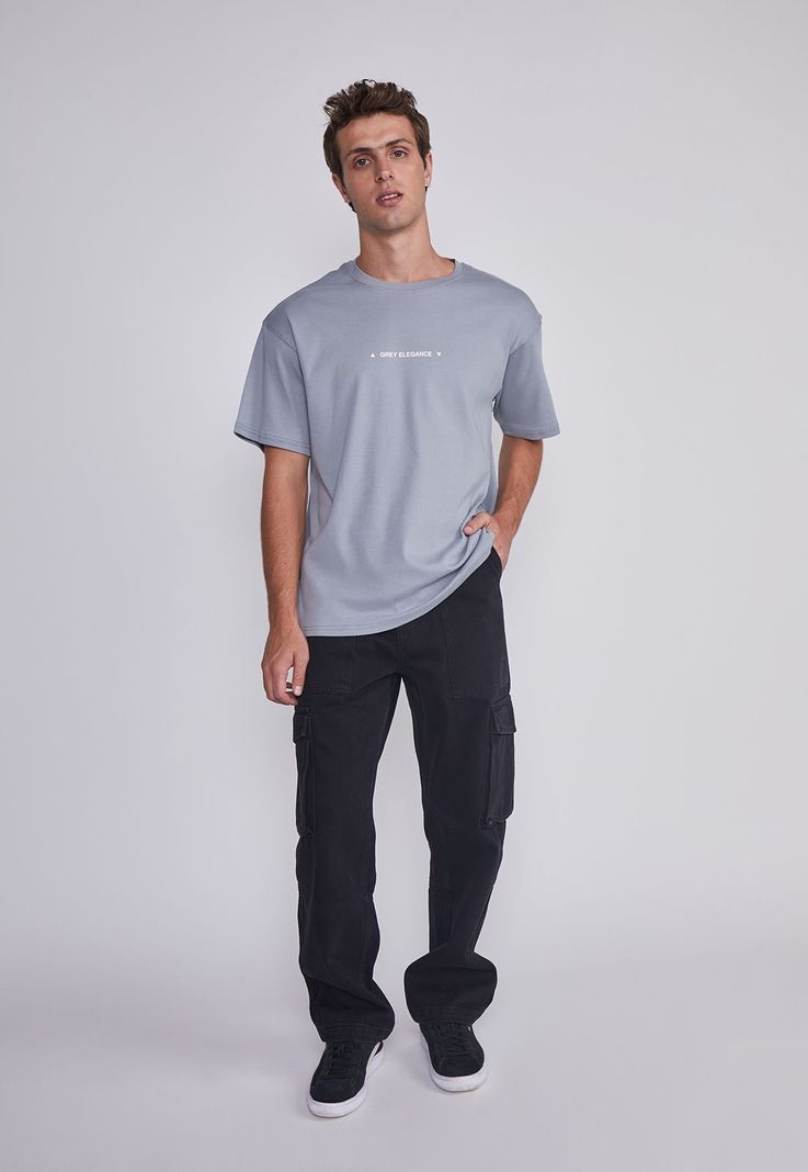 Polera Hombre Basica Gris Sioux-4