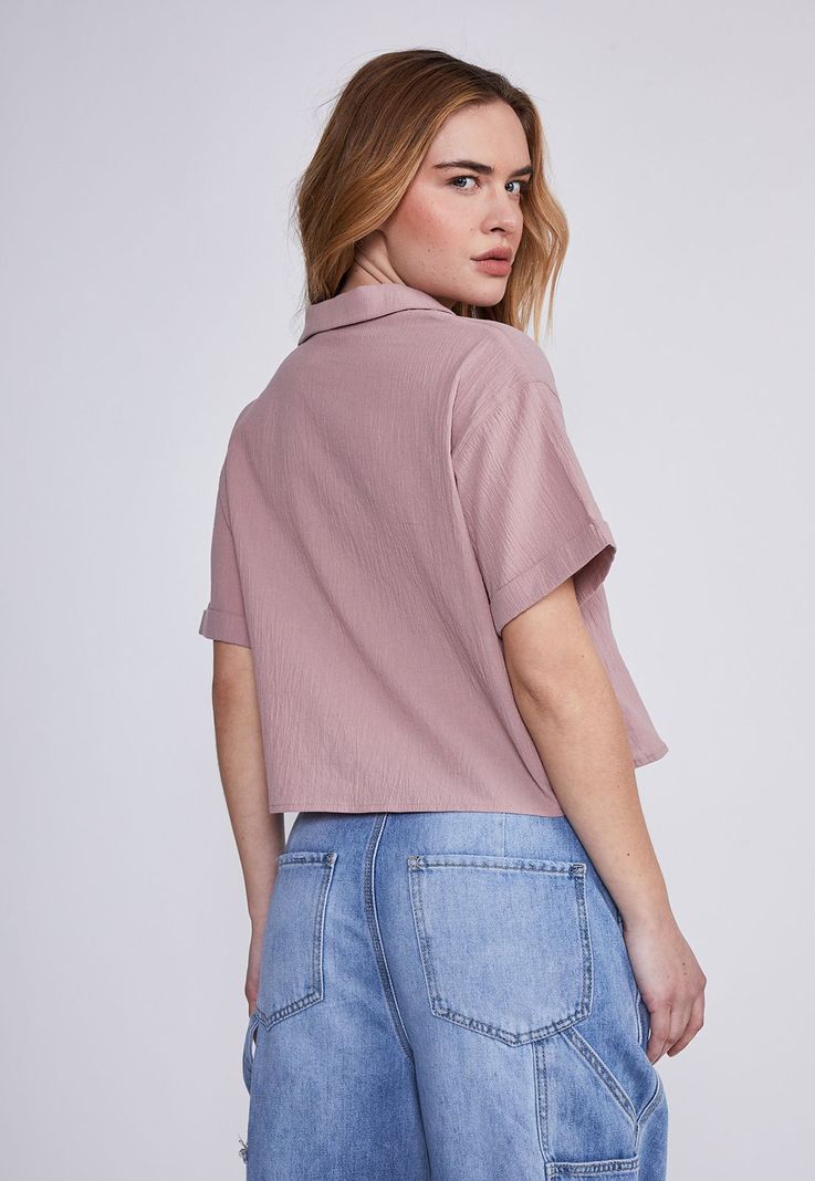 Blusa Mujer Rosado Con Botones Sioux-1