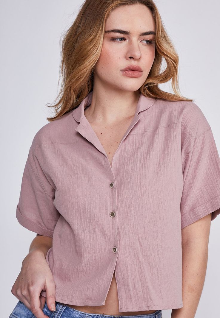 Blusa Mujer Rosado Con Botones Sioux-2
