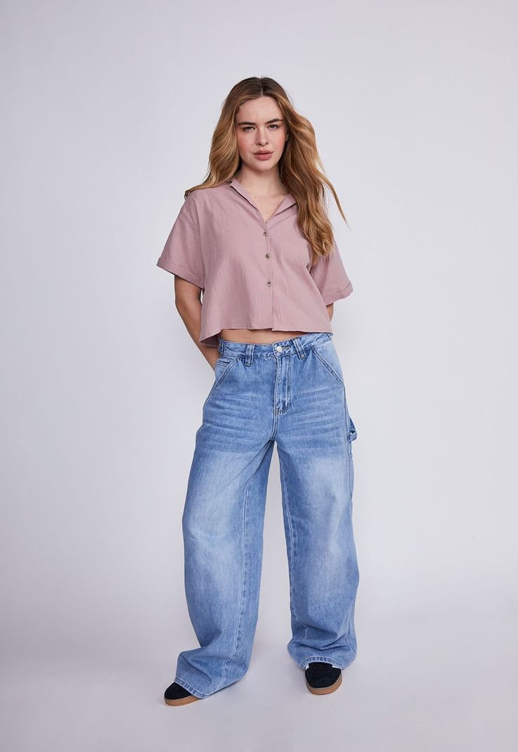 Blusa Mujer Rosado Con Botones Sioux-4