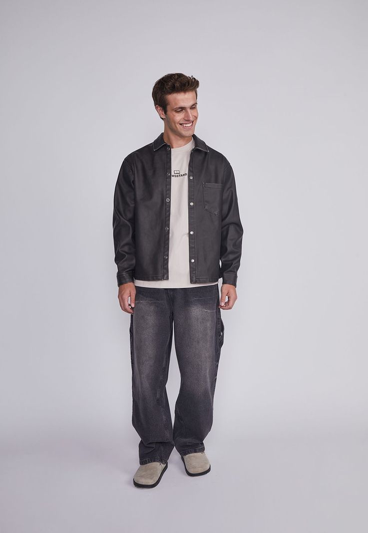 Jeans Hombre Wide Leg Cinturon Negro Sioux-3