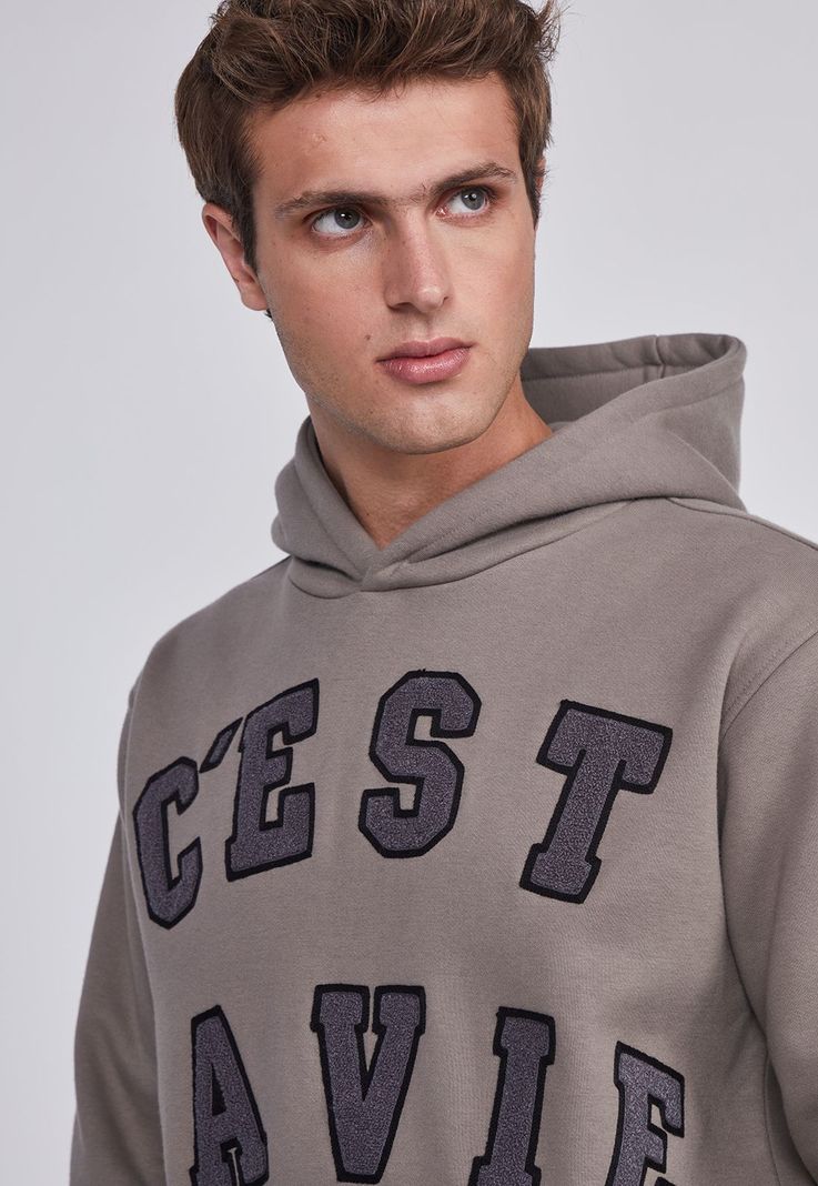 Poleron Hombre 3D College Gris Sioux-1