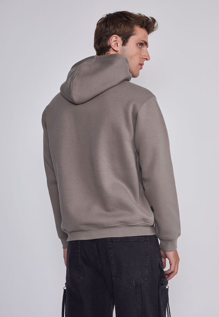 Poleron Hombre 3D College Gris Sioux-3
