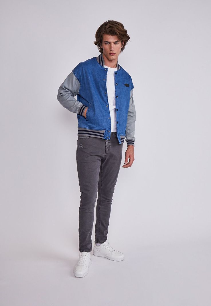 Chaqueta Hombre Azul Liviana Denim Sioux-3