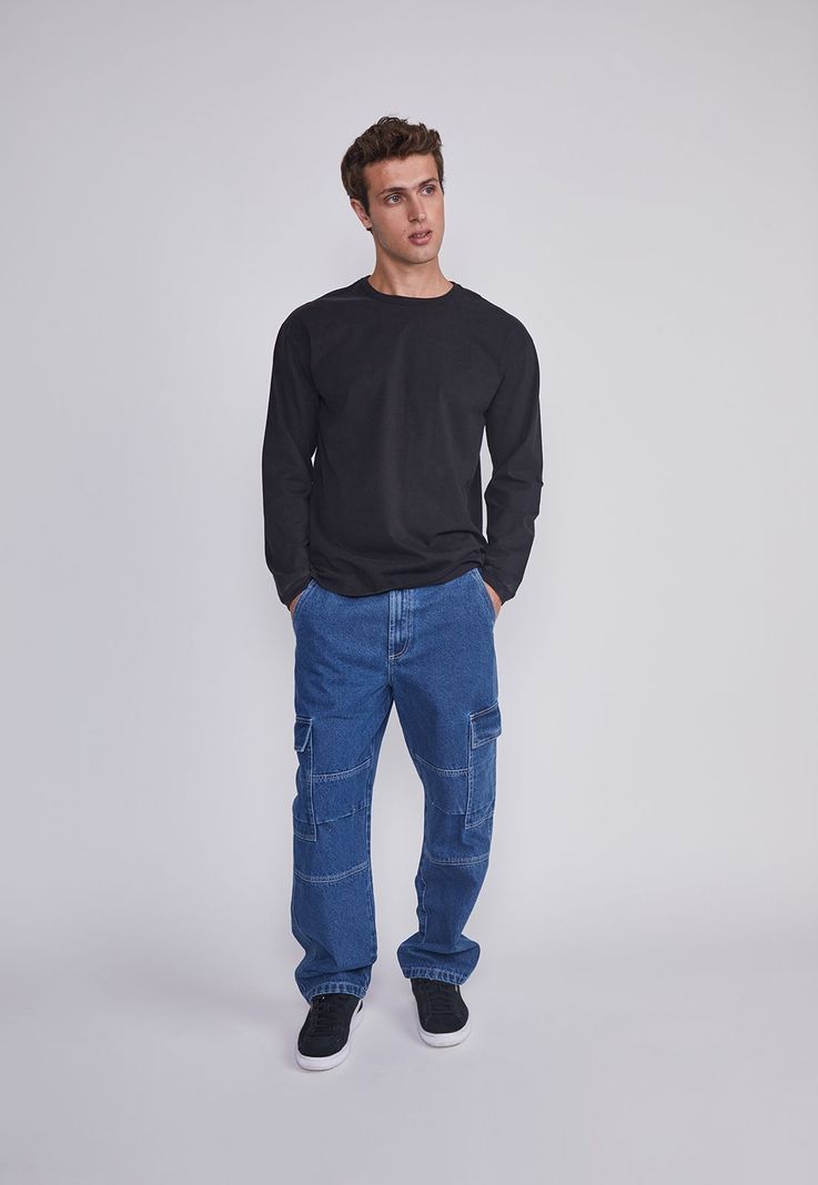 Jeans Hombre Cargo Style Azul Sioux-4
