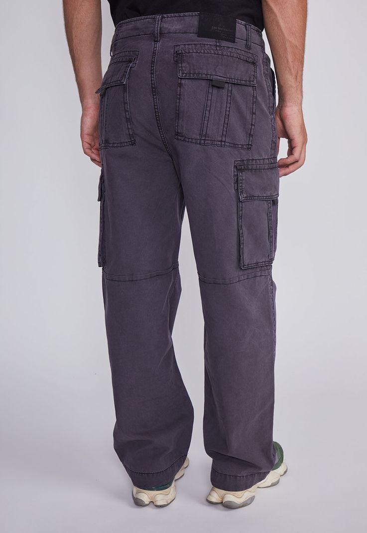 Pantalon Hombre Cargo Ajustable Gris Sioux-1