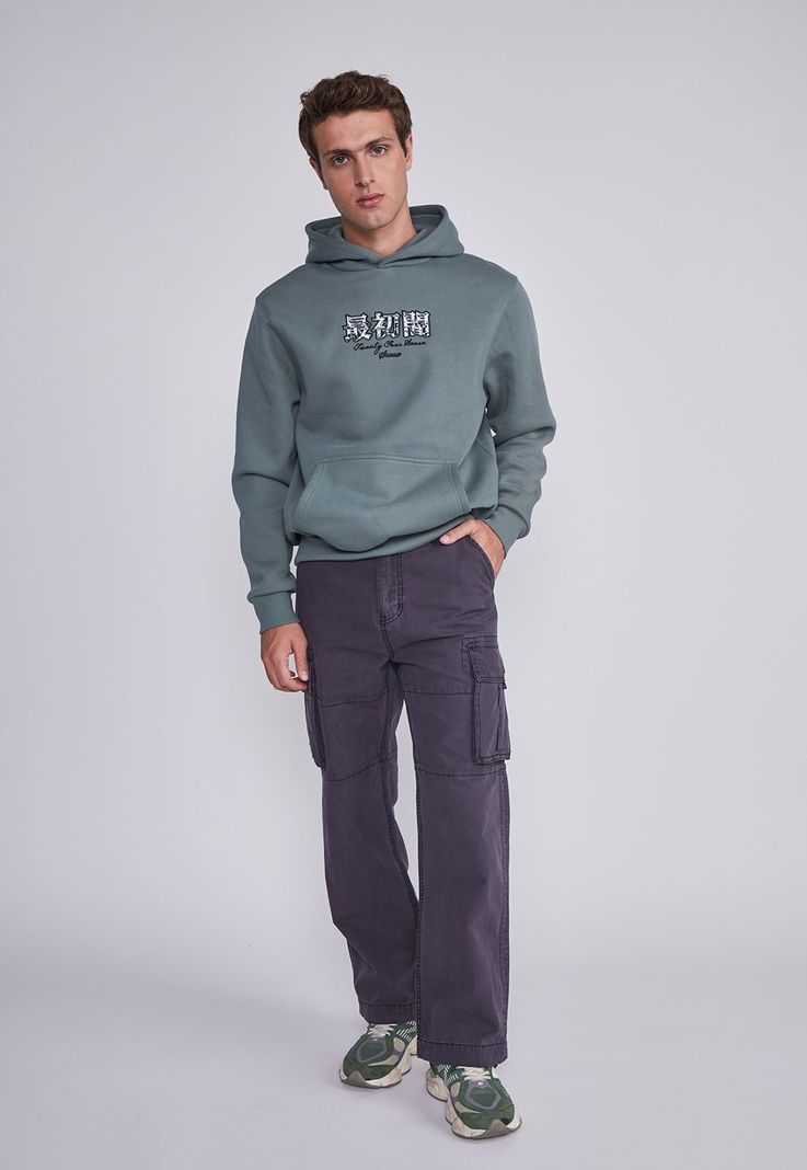 Pantalon Hombre Cargo Ajustable Gris Sioux-4