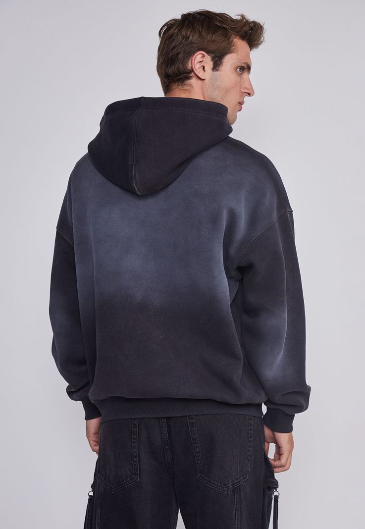 Poleron Hombre Cropped Lavado Negro Sioux-3