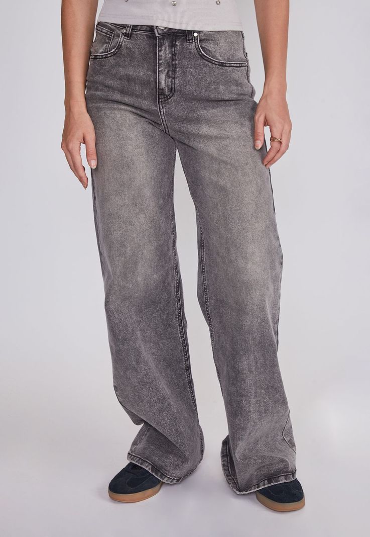 Jeans Mujer Wide Leg Gris Sioux-2