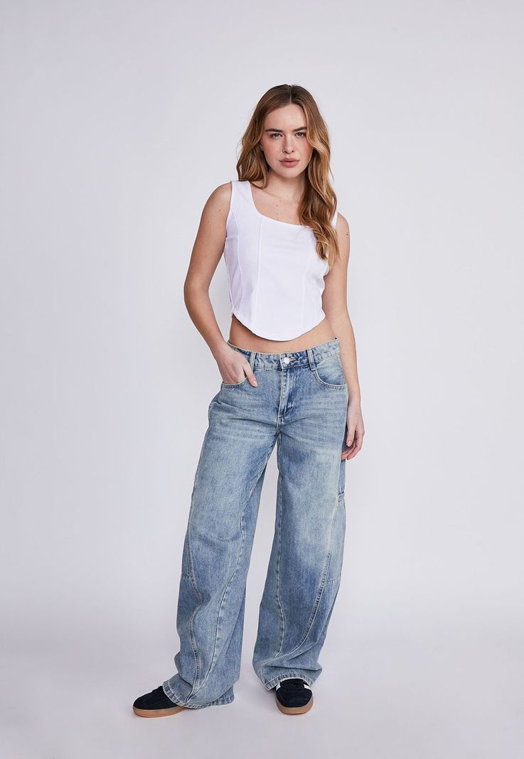 Peto Mujer Blanco Corset Punta Sioux-4
