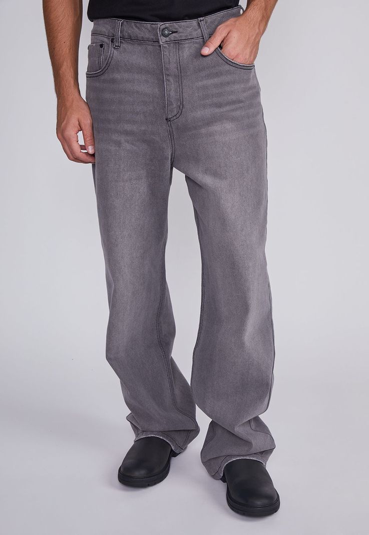 Jeans Hombre Wide Leg Gris Sioux-0