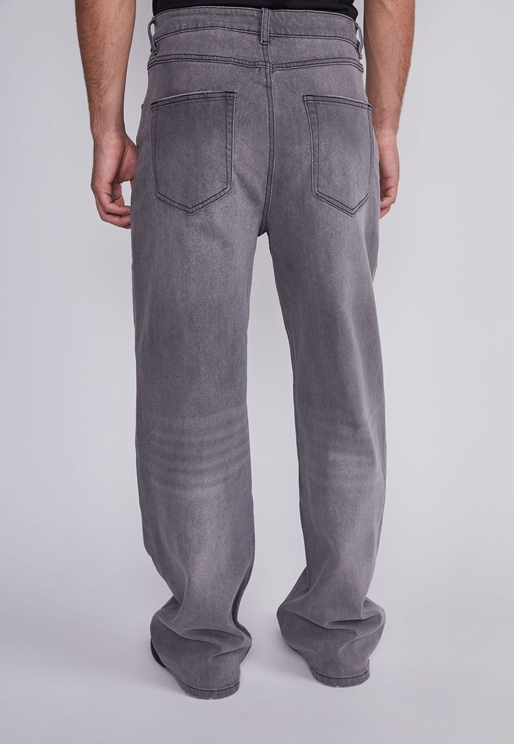 Jeans Hombre Wide Leg Gris Sioux-3