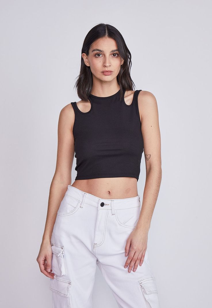 Peto Mujer Hombros Negro Sioux-0