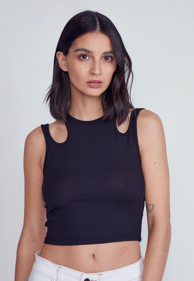 Peto Mujer Hombros Negro Sioux-1
