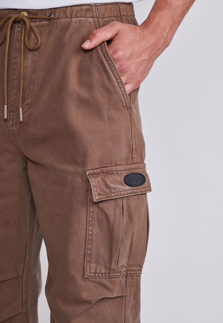 Pantalón Hombre Arena Gabardina Parachute Sioux-1