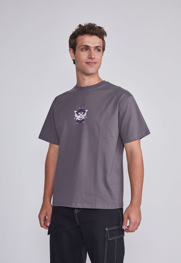 Polera Hombre Mariposa Gris Sioux-0