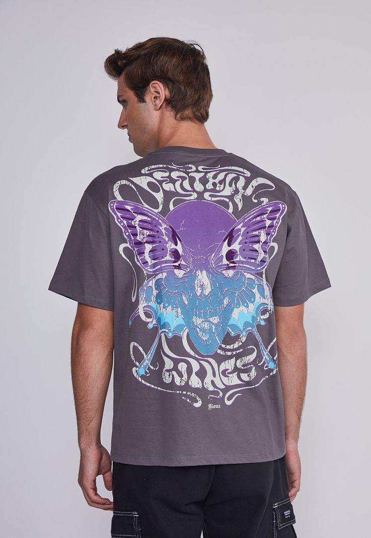 Polera Hombre Mariposa Gris Sioux-2