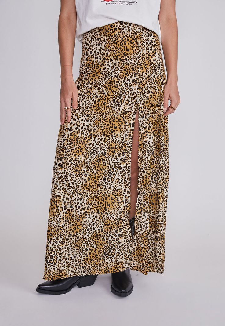 Faldas Mujer Leopardo Beige Sioux-1