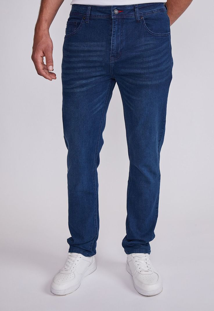 Jeans Hombre Azul Slim Elasticado Desgastado Sioux-0