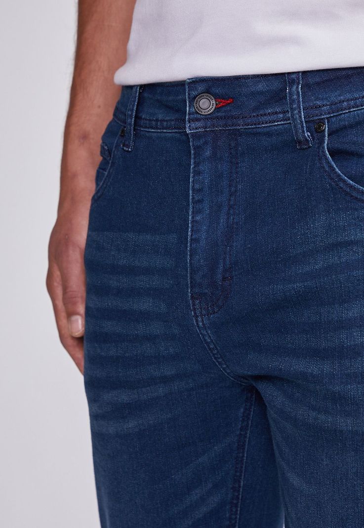 Jeans Hombre Azul Slim Elasticado Desgastado Sioux-1