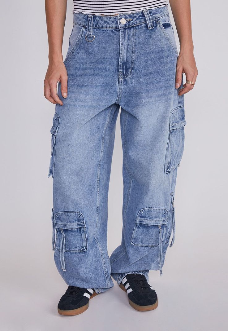 Jeans Mujer Baggy Azul Sioux-0