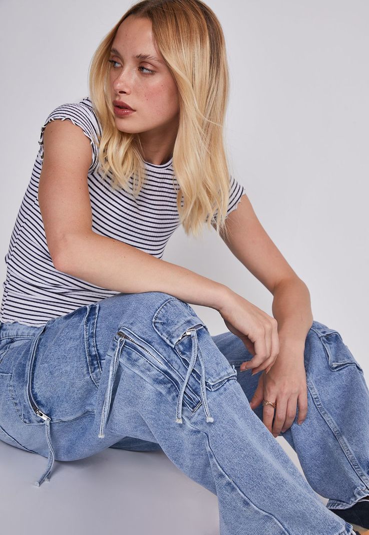 Jeans Mujer Baggy Azul Sioux-1