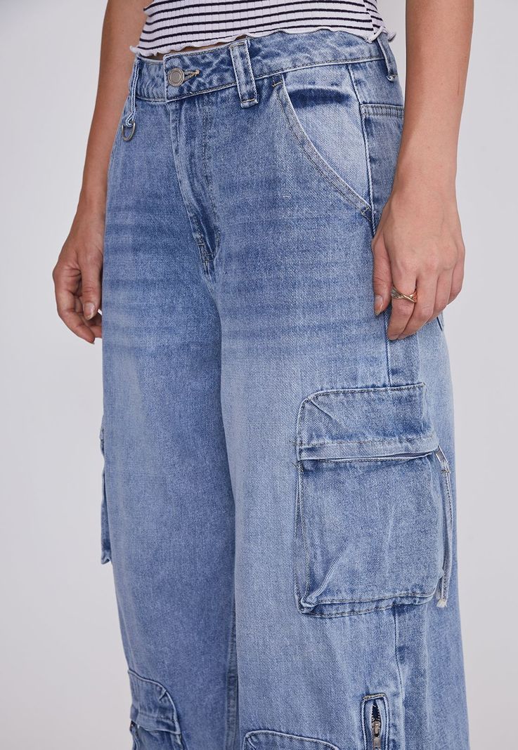 Jeans Mujer Baggy Azul Sioux-2