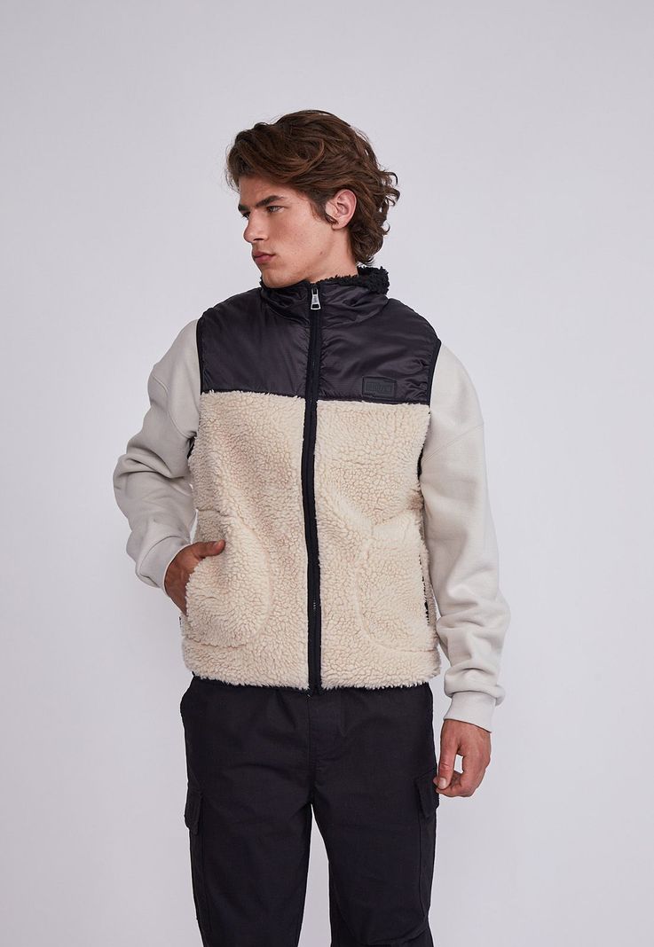 Chaqueta Polar Hombre Negro Sin Mangas Sioux-0