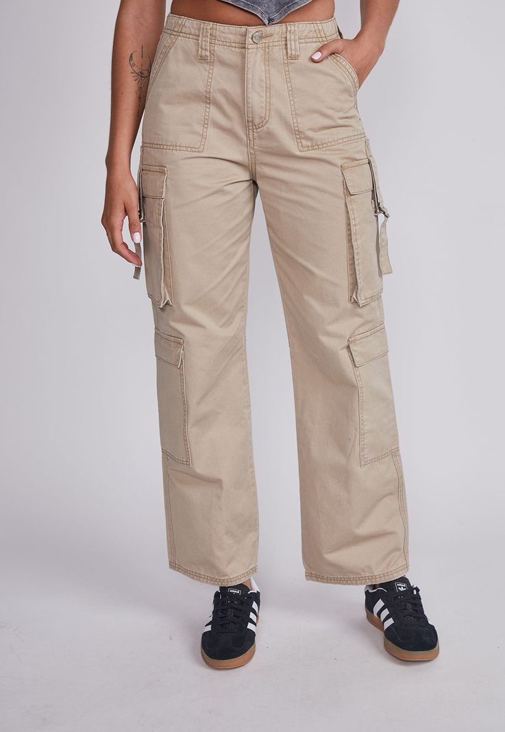 Pantalón Mujer Beige Tiradores Sioux-0