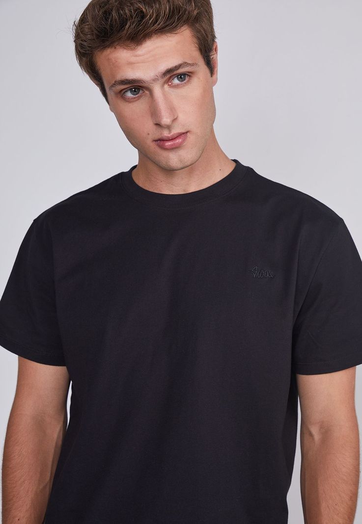 Polera Hombre Basica Negro Sioux-1