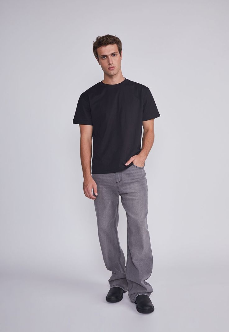 Polera Hombre Basica Negro Sioux-4