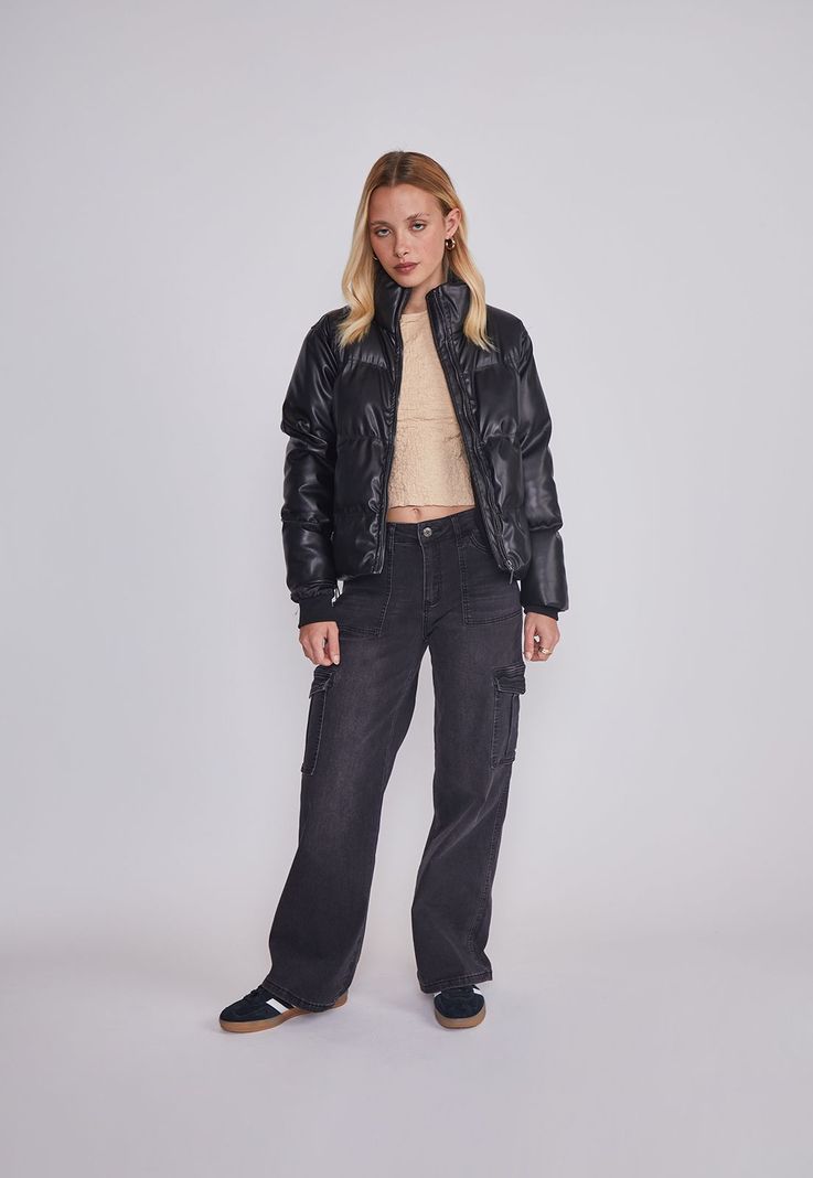 Chaqueta Mujer Puffa Negro Sioux-4
