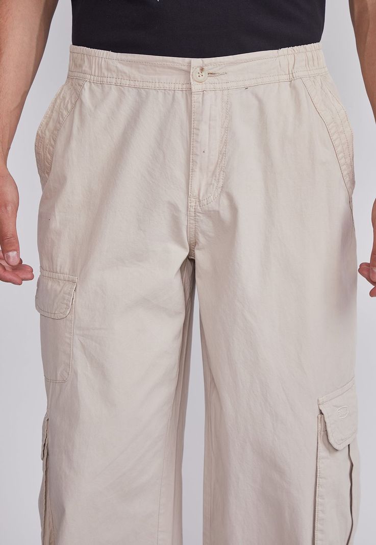 Pantalón Hombre Beige Multicargo Delgado Sioux-2