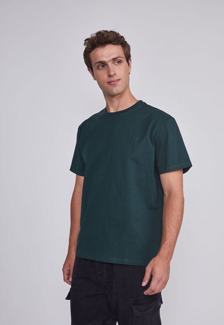Polera Hombre Basica Verde Sioux-0
