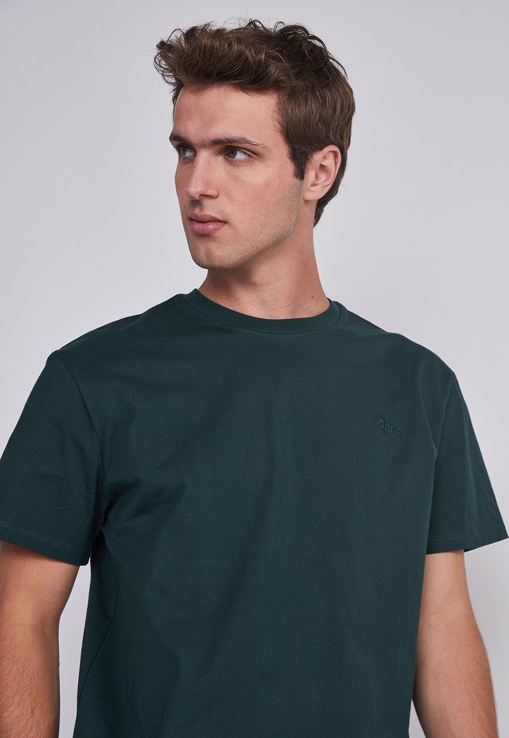 Polera Hombre Basica Verde Sioux-1