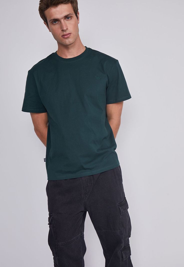 Polera Hombre Basica Verde Sioux-2