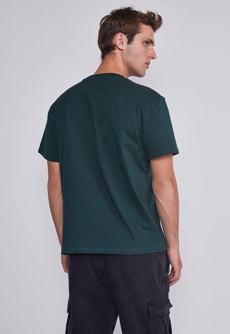 Polera Hombre Basica Verde Sioux-3