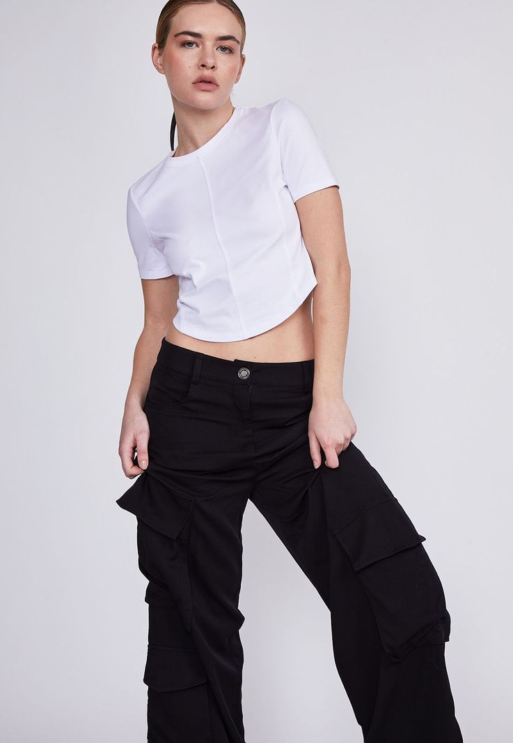 Polera Mujer Blanco Costuras Corset Sioux-3