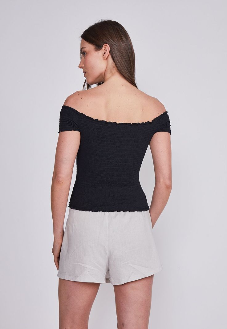 Polera Mujer Negro Panal Sioux-3