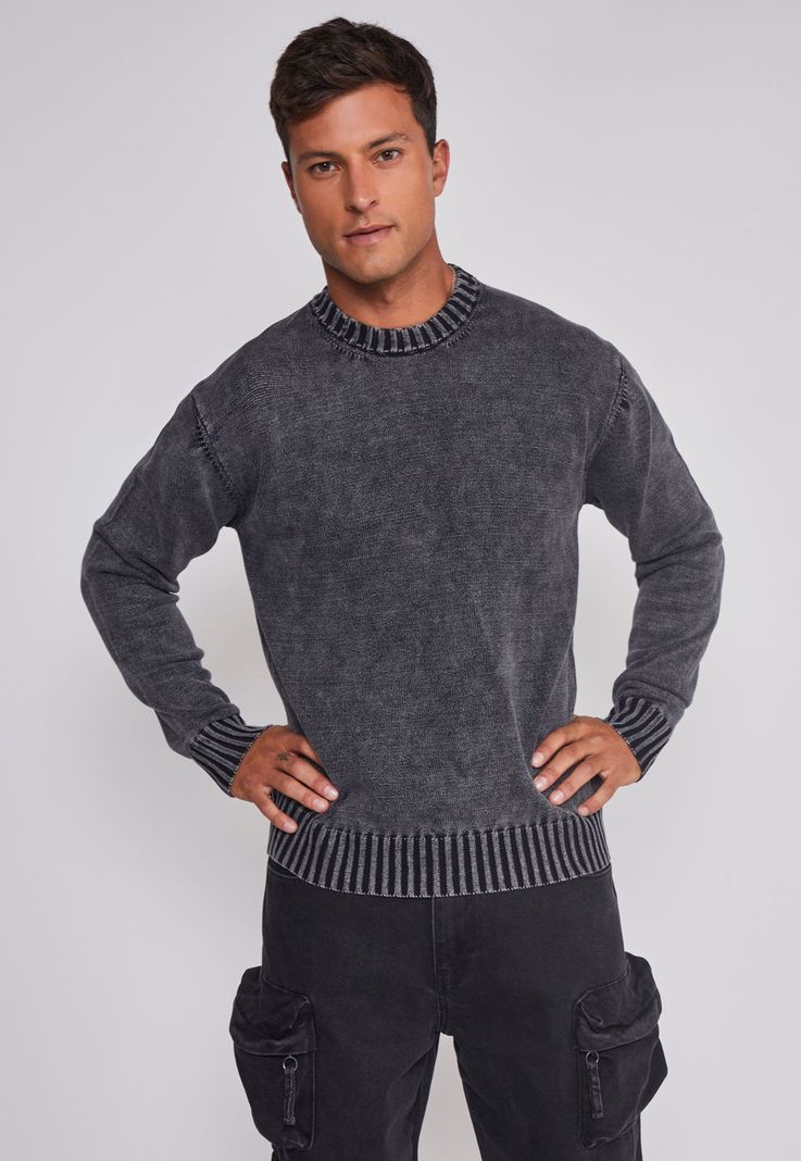 Sweater Hombre Lavado Gris Sioux Sioux | Paris.cl