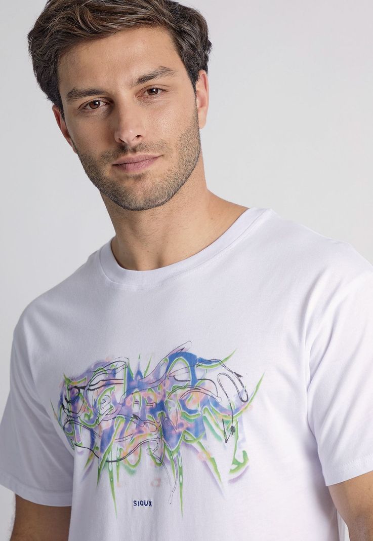 Polera Hombre Rayado Blanco Sioux-1