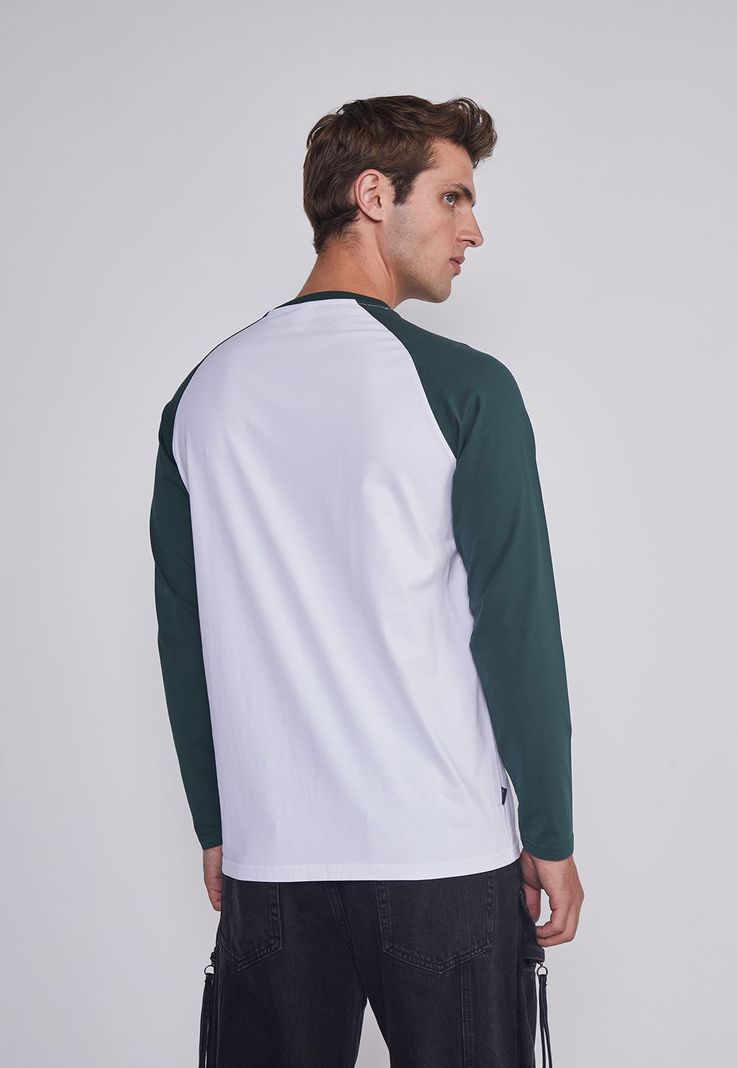 Polera Hombre Bicolor Verde Sioux-3