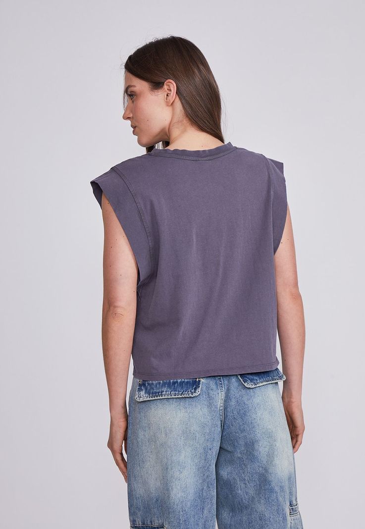 Polera Mujer Acero Vuelos Lavada Sioux-3