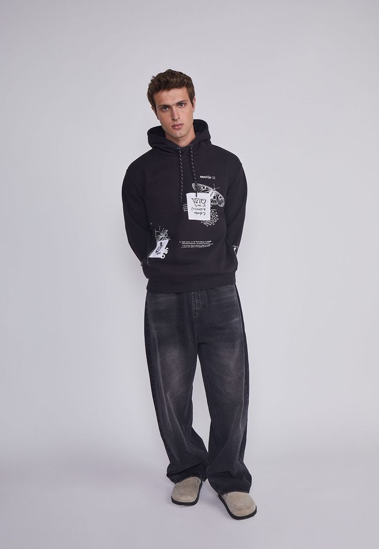 Poleron Hombre Mariposa Negro Sioux-4