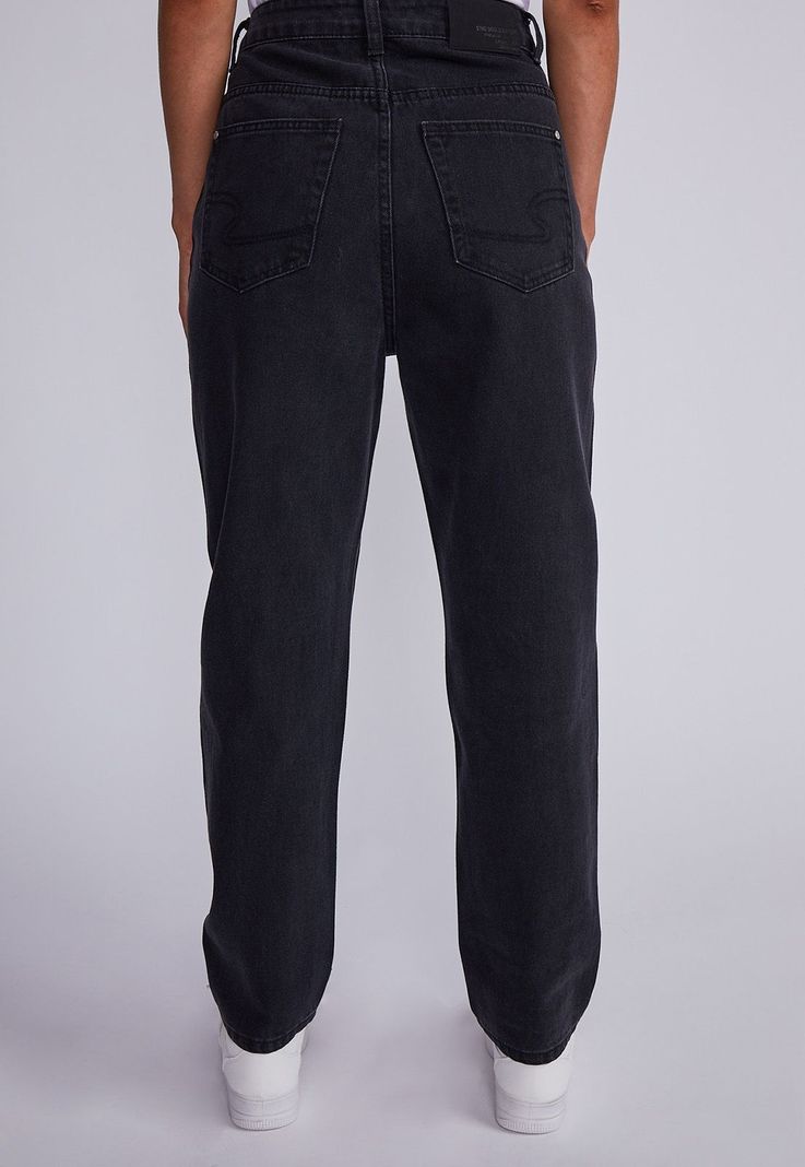 Jeans Mujer Negro Regular Brillos Sioux-2