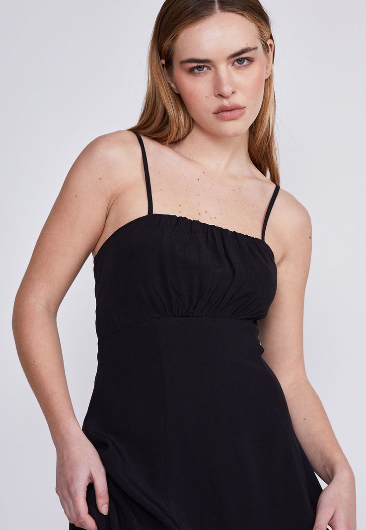 Vestido Mujer Negro Tiritas Sioux-1