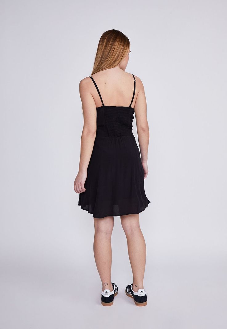 Vestido Mujer Negro Tiritas Sioux-2